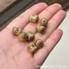 Árbol de sándalo natural, cuentas auspiciosas para deseos, relleno de oro, pulsera de cuentas DIY, accesorios de joyería hechos a mano con cuentas