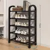 Zapatero multicapa doméstico simple para puerta resistente zapatero para dormitorio de estudiante universitario zapatero de almacenamiento de zapatos multifuncional minimalista