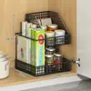 Caixa de armazenamento interna para porta de armário de cozinha artefato de armazenamento de parede sem furos rack de armazenamento para película aderente de porta de armário e geladeira