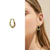 Estilo Coreano Ins Nicho Design de Luxo Leve Versátil Brincos de Cipó Amarrado Cobre Banhado com Ouro 18K Real Atacado