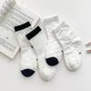 Calcetines para Niños 2024 Primavera y Verano Color Sólido Doble Puntada Calcetines de Media Caña Dropshipping Otoño Versátil Estilo Deportivo Calcetines para Estudiantes Venta al por Mayor