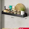 Rack de Armazenamento de Cozinha Preto Multifuncional Sem Perfuração Cabide de Parede Rack para Tábua de Corte Faca Rack para Temperos Conjunto