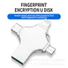 Memoria USB para teléfono móvil, memoria USB 4 en 1 de gran capacidad, 1TB 2TB, adecuada para Android y Apple, memoria USB para expansión, exclusivamente para suministro transfronterizo