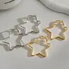 Pendientes de Estrella Chapados en Oro Real de 18k Transfronterizos Europeos y Americanos Estilo Ins Coreano Puños de Oreja Sencillos Accesorios de Pendientes de Lujo Ligero de Alta Gama para Mujeres