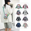 Bolso bandolera para mujer, moderno, de nailon estampado, pequeño bolso cuadrado para teléfono móvil, bolso de hombro para madre de mediana edad y anciana, monedero para llaves y monedas