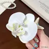 Nuevos Colores Flor Phalaenopsis Pinza de Pato Pinza para el Cabello en la Parte Posterior de la Cabeza para Mujer Pinza Horizontal Lateral Pasador