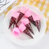 Casquinha de Sorvete Bolo Suporte de Flores Modelo de Casquinha Crocante Argila Decoração DIY Brinquedo Alimentício Acessórios Feitos à Mão Cola de Creme