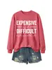 Sudadera de moda casual para mujer de otoño e invierno, costosa y difícil, estación independiente de deseos de Amazon