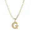 Amazon Transfronterizo Nuevo Collar de 26 Letras Collar con Colgante de Letra Cadena Extendida de Clip de Papel Joyería Gótica para Mujeres