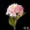 Hortensia de seda artificial de una sola rama, planta de simulación, flor artificial para boda, decoración de flores de seda al por mayor, material de flor de hortensia