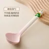 Conjunto de Colher e Espátula de Silicone para Cozinha, Pegadores Fofos de Desenho Animado para Comida, Batedor de Ovos, Ferramentas de Confeitaria, Colher para Comida de Bebê, Espátula para Fritar