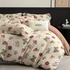Estilo Americano Floral 100% Algodão Dupla Face Cerâmica Escovada Super Macio Conjunto de Quatro Peças Estampa Estilo Retrô 100% Algodão Puro Produto para Todas as Estações