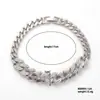 Tendencia Hip Hop Europeo y Americano Cadena Cubana Cobre Incrustado Circonita Pulsera Transfronteriza Nuevo Estilo Hip Hop de Gama Alta Joyería de Mano Simple y de Moda