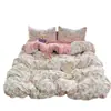 Ins juego de cuatro piezas algodón puro ropa de cama 100% algodón funda de edredón funda de almohada sábana sábana bajera dormitorio estudiantil juego de tres piezas 4