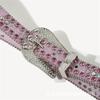 Cinturón de diamantes con personalidad europea y americana, tendencia de moda, cinturón de diamantes de imitación, venta caliente transfronteriza, cinturón de cristal con hebilla de alfiler, venta directa de fábrica
