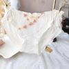 Fornecimento de longo prazo Estilo japonês Fresco e multicolorido impresso leite seda princesa bordado triângulo menina bonito roupa íntima feminina