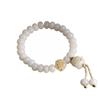 Pulsera de Cuerda de Mano Garra de Gato Carbón Raíz de Bodhi Niña Gato Jade Blanco Bodhi Color Tostado Lindo Cuerda de Mano Nicho