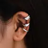 Joia Clip de Orelha Aberto da Moda Estilo Minimalista Francês, Venda Quente Europeia e Americana Transfronteiriça com Textura de Folha Ear Cuff