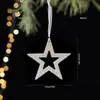 Nuevo Colgante de Plástico Blanco con Copos de Nieve Brillantes, Mariposa Árbol de Navidad Bolsa de Regalo Caramelo Colgante Pequeño Decoración de Carrillón de Viento