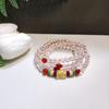Pulseira de contas com mantra de seis caracteres 108 seguro multi-círculo 6mm ágata granada falsa jade branco bem-estar ao vivo explosões