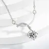 Estilo Lujo Ligero Moda Sonrisa Imitación Moissanita Collar Nicho Lujo Ligero Moda Diseño Versátil Regalo para Mejor Amiga o Novia