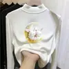 Camiseta interior De Rong, nueva colección otoño/invierno 2026, manga larga cepillada, ropa interior elegante y casual, top de cuello semi-alto para niñas