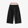 Pantalones tipo globo de cintura elástica con cordón para mujer talla grande, estilo otoño 2026, holgados, versátiles, casuales, cortos para mujer talla grande NK1602