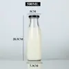 Botellas de Vidrio para Conservar Leche, Resistentes a Altas Temperaturas, Selladas con Tapas, Botellas para Yogur, Botellas para Pudín, Botellas de Empaque Multiespecificación para Uso Doméstico