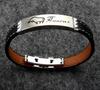 Joyería de Línea de Coche Constelación Retro Antigua Acero Inoxidable PU Transfronterizo Caliente Pulsera de Pareja Pulsera de 12 Constelaciones para Niños y Niñas