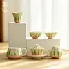 Colección de series de gatos y sandías pintadas a mano por Moji de juegos de té kung fu para uso doméstico, teteras, gaiwans, agarraderas y tazas de té
