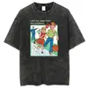 2025 Nuevo Modelo Comercio Exterior Marca Independiente Holgada y Cómoda Retro Y2K Anime Unisex Camiseta Lavada Adulto Camiseta Corta