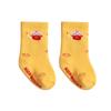 Calcetines nuevos para bebé otoño e invierno algodón peinado recién nacido bebé calcetines de felpa Rojo Año Nuevo engrosados cálidos calcetines de largo medio