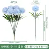 Flores e bola de grama simulação crisântemo pequeno buquê hortênsia dente-de-leão jacinto decoração de buquê de casamento buquê de flores artificiais acessórios