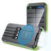 Batería Externa Solar de Carga Inalámbrica con Cable Integrado 33800Mah Linterna Carga de Smartphone Fuente de Alimentación para Exteriores