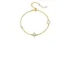 Nuevo brazalete de tenis de plata 925 con incrustaciones de moissanita para mujer, lujo ligero, simple, de alta gama, elegante, adecuado para usar en capas