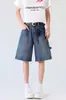 Shorts Jeans Masculino Corte Reto 2026 Verão Tendência Novo Estilo Solto Casual Roupa de Trabalho Estilo Americano Calça de Cinco Pontos