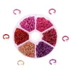 Acessórios para joias DIY argola de salto argola de conexão argola aberta 6mm seis grades em caixa anel de alumínio colorido Acessórios para brincos Atacado