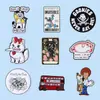 Colección de Broches de Animales de Dibujos Animados Divertidos Transfronteriza Estilo Artístico de Calavera de Gato Lindo Pin para Ropa Bolsos Venta al por Mayor