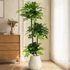 Planta Verde Artificial Árbol de la Felicidad Sala de Estar Interior Árbol del Dinero Decoración Árbol Falso Planta Biomimética Exhibición en Ventana Grande Planta en Maceta