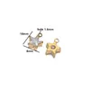 Colgante de Acero Inoxidable Estrella Geométrica de Cinco Puntas Incrustado con Diamante Chapado Eléctrico de 18K Colgante de Circonita Cúbica Accesorios para Joyería de Aretes y Collares DIY