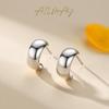 Aretes brillantes en forma de C de plata esterlina s925 para mujer, aretes minimalistas japoneses y coreanos, temperamento, populares en línea, ins, en vivo, explosivos, joyería para la oreja