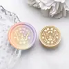 Sello de cera transfronterizo con cabeza de cobre con patrones de luna, rosa y mariposa, cabeza de sello universal, accesorio de decoración para invitaciones de boda