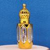 Botella de perfume portátil con forma de rodillo, estilo Oriente Medio, de vidrio, con forma de barra adhesiva, para aceite, loción, muestra