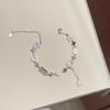 Pulseira fofa de urso com desenho de gengibre e grafite, nova moda outono e inverno, pulseira de diamantes coloridos de alta sensibilidade para o Natal