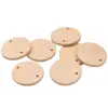 Accesorios para Joyería DIY 35mm Agujero Único Redondo Virutas de Madera Doble Agujero Virutas de Madera de Loto Pendientes Pieza Colgante para Pendientes Material Venta al por Mayor