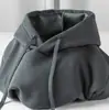 Sudadera con capucha de color sólido gris hierro de 600 g de peso pesado con forro polar para hombre, cálida y holgada para otoño e invierno, sudadera con capucha de forro polar zorro plateado