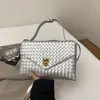 2025 Bolso Tejido Francés de Alta Calidad, Bolso de Mano Versátil, Bolso de Noche, Bolso Único tipo Sobre de Celebridad de Internet