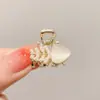 Pinza de Tiburón de Metal con Perlas de Lujo Ligero Estilo Coreano de Verano para Mujer, Pinza Simple para Medio Recogido, Accesorio para el Cabello No Dañino, Pinza al por Mayor