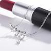 Collar de plata de ley s925 con borla de oliva y hoja de gota de agua, con diamantes completos de estilo europeo y americano, cadena de clavícula de comercio exterior para mujer, venta directa de fábrica