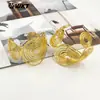 WT-B687 Pulsera Abierta Circular Redonda Antigua Única de Latón Anillo de Brazo Accesorios de Joyería Antigua